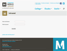 Tablet Screenshot of intranet.merici.ca